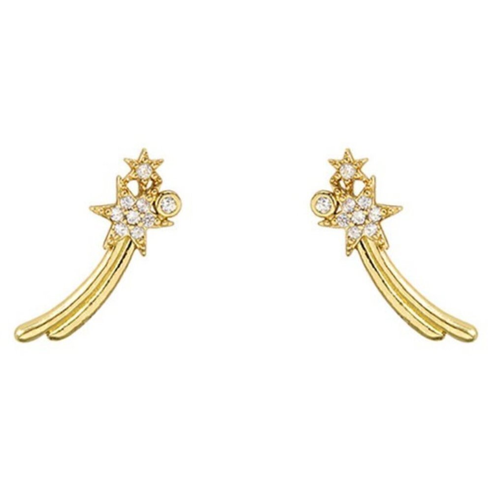 14K GOLD SHOOTING STAR EARRINGS